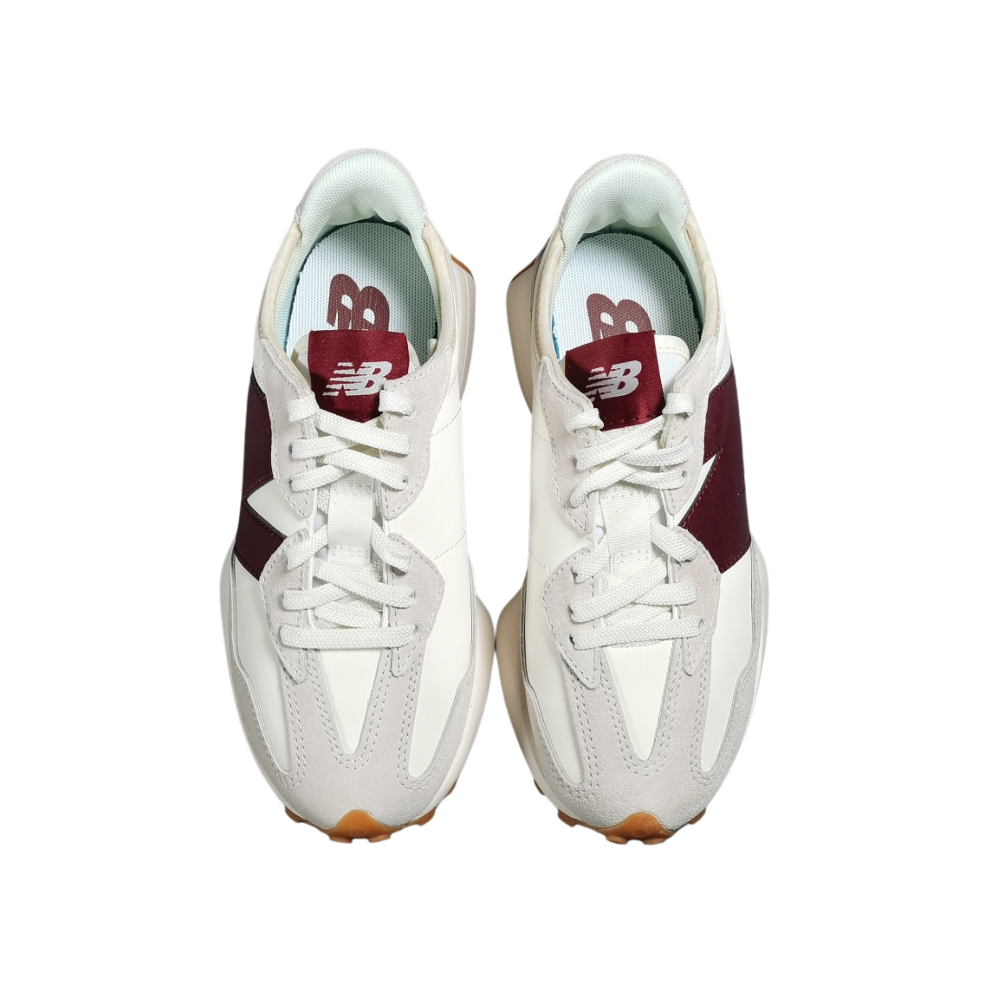 New Balance 327 White Dark Red