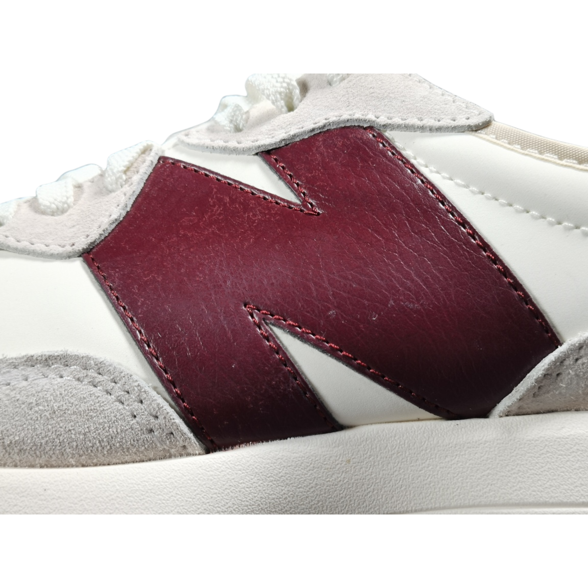 New Balance 327 White Dark Red