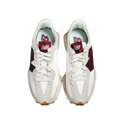New Balance 327 White Dark Red